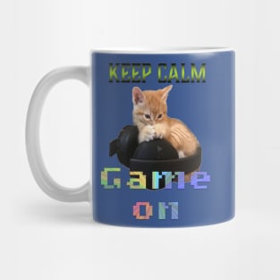 Gamer Cat Keep Calm Game On Mug